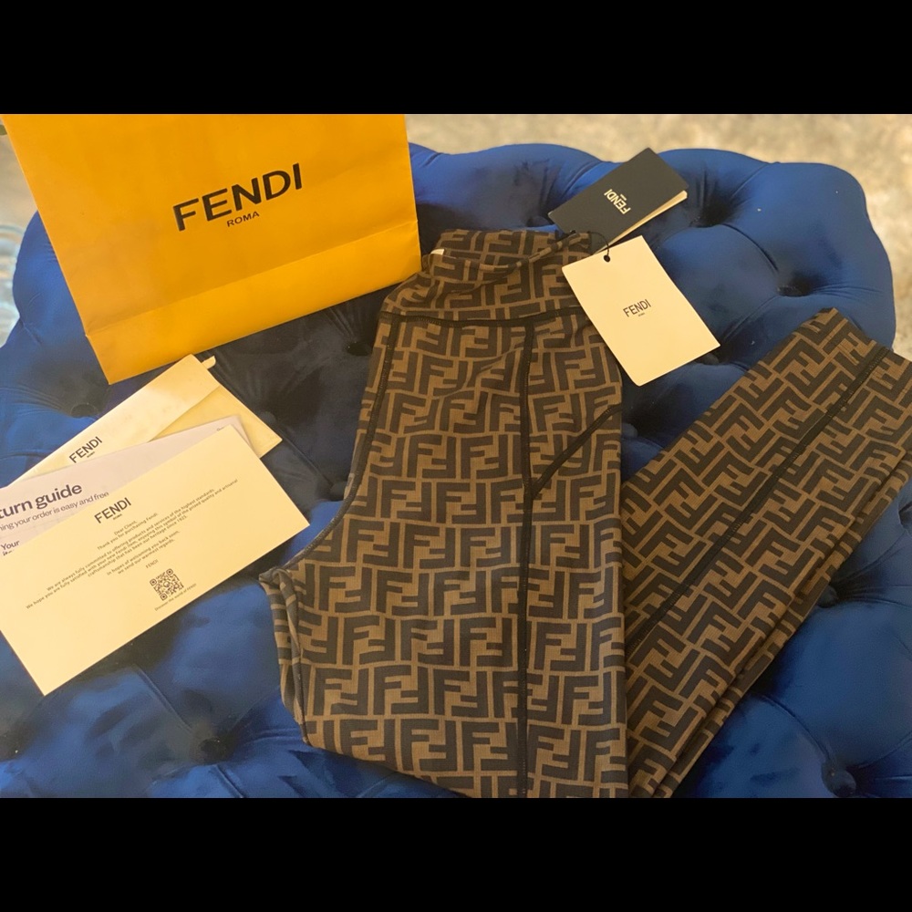 FENDI Lycra Leggings Authentic Size 42
